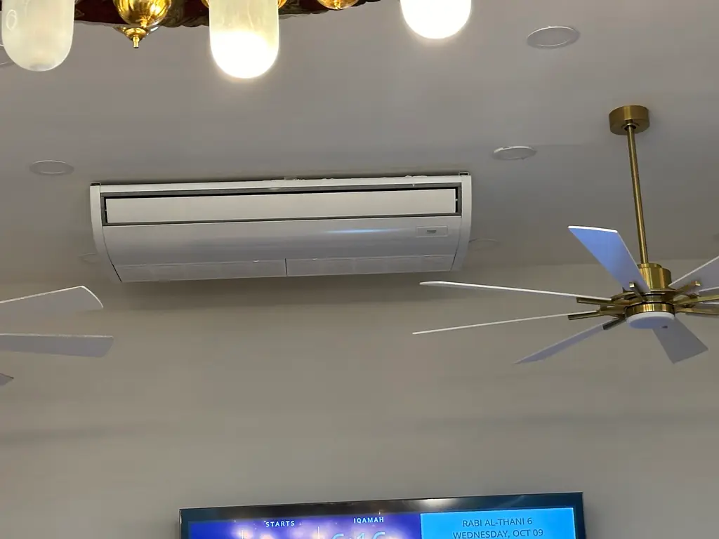 Ceiling cassette ductless mini-split installed by A&S Cooling